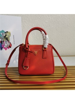 P.rada Galleria Saffiano leather micro-bag Red High